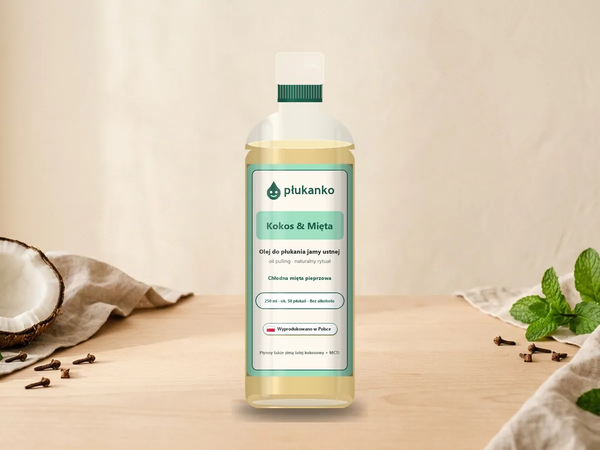 Olej do płukania jamy ustnej Płukanko Kokos & Mięta 250 ml – subskrypcja co 2 miesiące